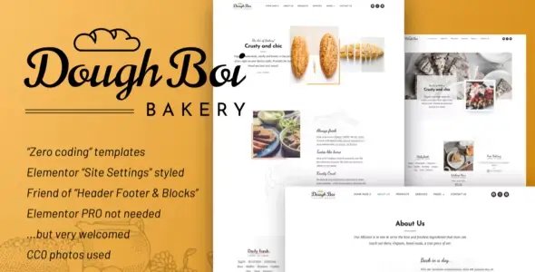 DoughBoiBakery – Bakery Cakery Elementor Template Kit