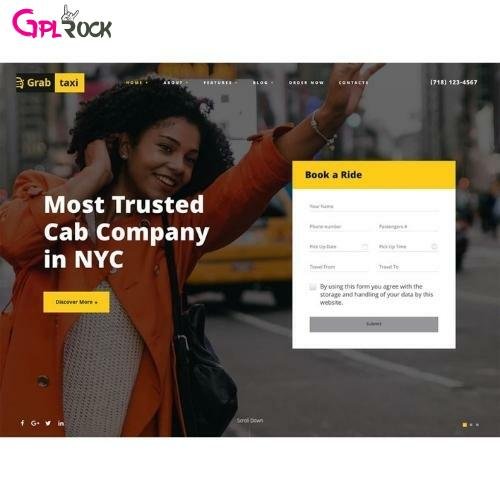 Grab Taxi | Online Cab Service WordPress Theme
