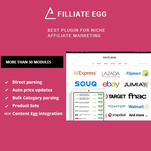 Affiliate Egg Pro – Niche Affiliate Marketing WordPress Plugin
