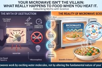 Microwave ovens are now one of the most commonly found appliances in modern kitchens, yet they have still been the subject of health myths for many decades. Does cooking food in a microwave cause a loss of nutrients? Does the radiation from a microwave remain in the food? And does reheating meals in a microwave in any way make them unhealthy? Food science and health experts state that the short answer is no — cooking food in a microwave does not make it unhealthy automatically. On the contrary, since microwave cooking is generally quicker and involves less water than certain traditional cooking methods, it can in some cases preserve nutrients very well. Yet the method of heating food — and in particular the type of container used — can make a significant difference. Microwave radiation does not make food radioactive A common myth regarding microwave ovens is that they leave hazardous radiation in food. It isn't the way in which microwave cooking works. Microwave ovens cause certain molecules in food, especially water molecules, to move around and produce heat by means of non-ionizing electromagnetic waves. When the microwave energy is absorbed it is changed into heat and the food does not therefore become radioactive or contaminated. This is quite unlike ionizing radiation, for example X-rays or some types of nuclear radiation. The FDA states that microwave ovens which comply with safety standards and are used in accordance with the instructions provided by the manufacturers are generally safe. Does microwaving destroy nutrients? The way in which food is cooked can have an effect on the nutrients. Nutrients which are sensitive to heat, such as vitamin C, may break down if food is exposed to heat for a long time; however, this does not imply that microwaving is worse than other methods of cooking. In numerous instances microwave cooking can preserve nutrients since it heats the food quickly and generally needs only a little or no extra water. For example, when vegetables are boiled some of the water-soluble nutrients move from the food into the cooking water. It is sometimes possible to reduce that loss by microwaving or steaming. The FDA also points out that cooking by means of a microwave does not reduce the nutritional content of food to a greater extent than does conventional cooking and that quicker cooking can aid in the preservation of some vitamins and minerals. The idea that food which has been microwaved is automatically 'nutritionally dead' is not backed by the available evidence. In some cases, microwaving may actually be better The nutritional value of food when it has been cooked is influenced by a number of factors, such as the temperature, the length of time it is cooked for, and the quantity of water used. In most cases, shorter cooking times result in less opportunity for heat-sensitive nutrients to break down. This means that microwave cooking has a possible advantage. A review of the research into microwave cooking showed that there were no major differences in nutrition between food prepared by conventional methods and that prepared by microwave methods, the differences reported generally being small. It doesn't mean that microwaving is always the best possible method for every type of food. Different foods react in different ways to heat, moisture and the length of time they are cooked. However, from a nutritional point of view, there is nothing inherently unhealthy about using a microwave. The bigger concern may be plastic containers Microwave energy is usually regarded as safe as long as the oven is used properly, but the container in which the food is placed should be looked at. Certain plastics are not intended for use in microwaves and can melt, warp or cause chemicals to migrate into the food when heated. The risk is particularly relevant when unsuitable containers are used together with fatty foods, since this can cause certain chemicals to move from the plastic into the food. It is generally the opinion of experts that you should use containers which are clearly marked as microwave-safe. People often prefer simple glass or microwave-safe ceramic containers if they want to cut down on their concerns regarding heating food in plastic. Old, cracked or heavily worn plastic containers should also be used with care, and ordinary grocery bags, storage bags and containers which are not meant for use in a microwave should not be put into the microwave. Microwaves can cook food unevenly The most practical health issue associated with cooking in a microwave is not radiation or the destruction of nutrients. It is uneven heating. Microwaves tend to produce areas that are hot and areas that are cold, especially when heating thicker kinds of food, for example meat, poultry and ready-made meals. If the food doesn't get to a safe temperature everywhere, the cold spots may enable harmful bacteria to survive. It is advised by experts in food safety to stir or rotate the food whenever possible and to let it stand for the appropriate amount of time after it has been microwaved. A food thermometer can be used when cooking meat or other kinds of food which need to reach a certain internal temperature in order to make sure that the food has been heated safely. Does heating food in a microwave result in harmful chemicals? It is generally not the case that microwaving food makes it radioactive or alters it in such a way as to render it unsafe. In fact, certain cooking processes which involve extremely high temperatures can result in the formation of substances that are not generally linked with ordinary microwave heating. For example, the FDA states that acrylamide can form in some foods when they are cooked at high temperatures, such as by frying, roasting or baking. The formation of acrylamide is connected to the cooking process and the temperature rather than to microwave radiation itself. That does not imply that one cooking method is healthier than all the others. The particular diet a person follows—that is, the foods they eat and the way in which they are prepared over a period of time—is in general far more important than the fact that a meal was cooked in a microwave. The bottom line The fact that food has been heated in a microwave does not make it unhealthy. Evidence from scientific studies and advice given by food and health authorities shows that it is safe to prepare food by using a microwave, provided that the appliance is working properly and is used in the correct way. It is also effective at retaining nutrients since food usually cooks quickly and with less water. The most important things to remember are simple: Use microwave-safe containers. Do not heat food in plastic that is not suitable. Stir the food or rotate it to avoid cold spots. Ensure that meat and all other foods in the high-risk category are well-cooked. Take the instructions provided by the microwave manufacturer. Therefore, if you've been staying away from the microwave on the grounds that you thought it was destroying all the nutrition in your food, the science does provide some reassurance. Your microwave is not secretly converting your dinner into radioactive food. It is just a tool, like most kitchen appliances, and if used properly it can be one of the fastest and most nutritionally effective methods of preparing or reheating a meal.