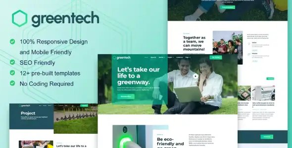 GreenTech – Green Technology Services Elementor Template Kit